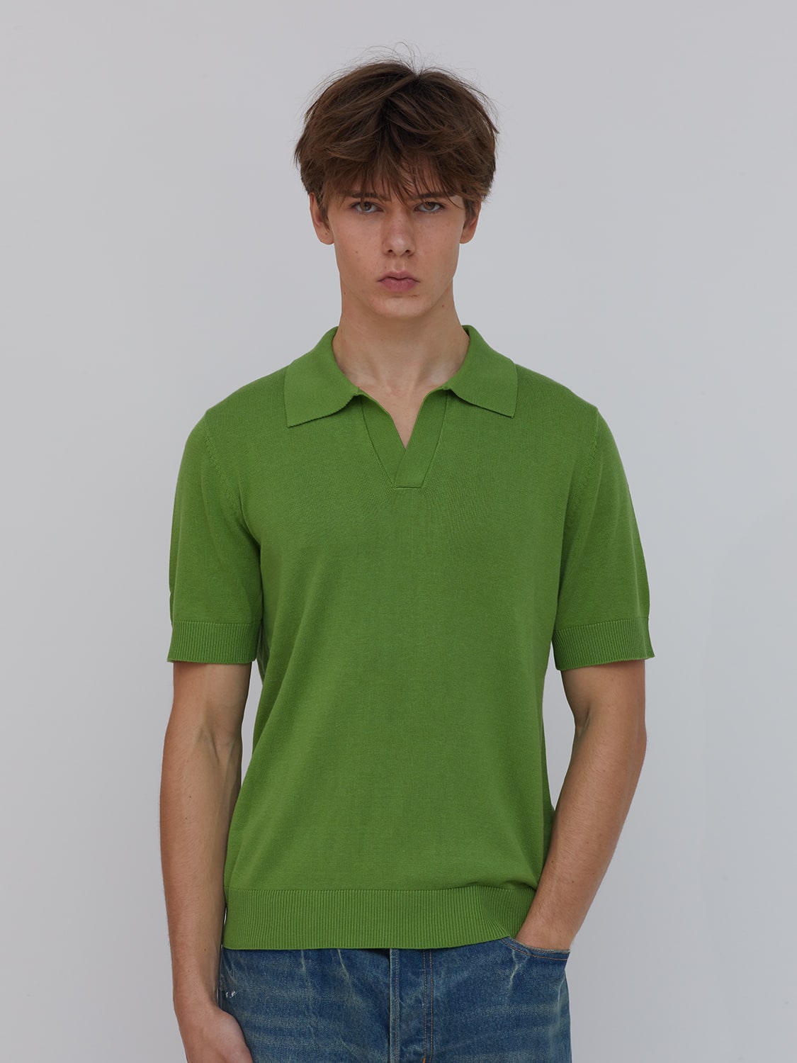 Rodeo Knit Polo Matcha – One DNA