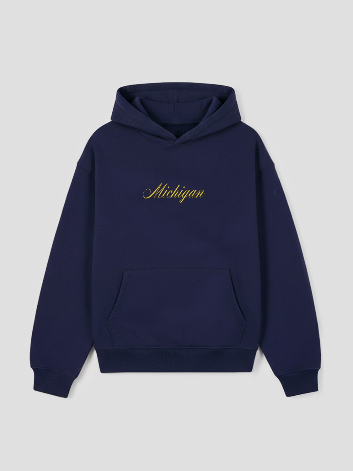 Women's Michigan Script Hoodie - Heavyweight Cotton Blend