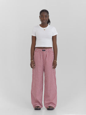 red gingham pants one dna