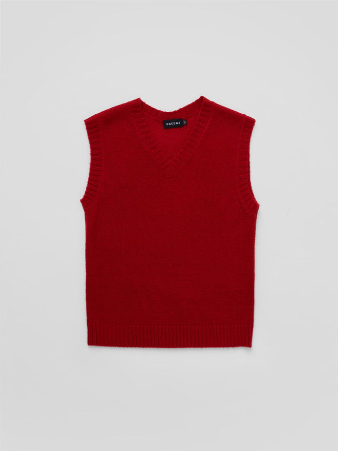 red sweater vest one dna