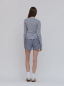 Three-Pocket Boxers Navy Gingham