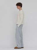 Classic Cotton Cable Knit Sweater - Cream