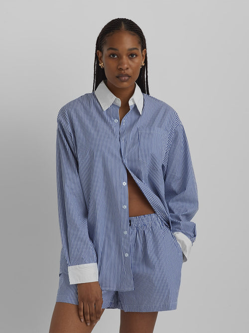 PRE-ORDER: Button Up Shirt Blue Stripe