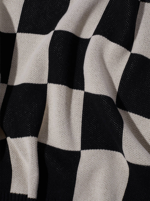 Checkerboard Sweater Black