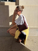 Leather Shoulder Bag Wine (Mini)