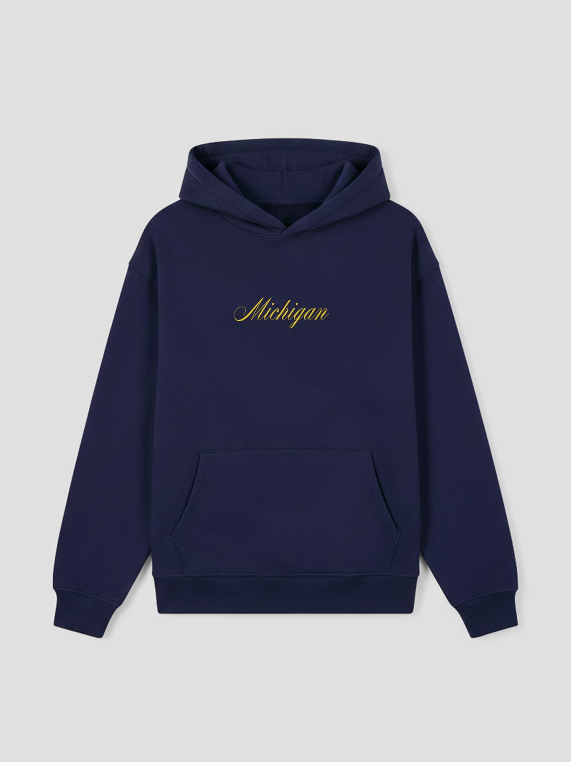 Women's Michigan Script Hoodie - Heavyweight Cotton Blend
