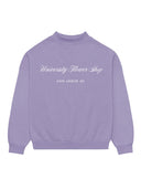 UFS Script Mock Neck Sweatshirt Lilac/White