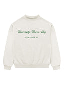 UFS Script Mock Neck Sweatshirt Oat/Green