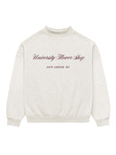 UFS Script Mock Neck Sweatshirt Oat/Wine