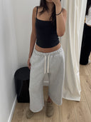 Cut-Off Sweatpant Shorts in Heather Gray