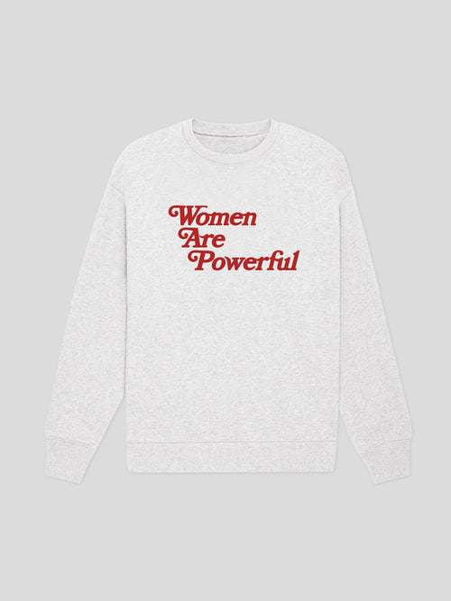 Women Are Powerful Sweatshirt Ash/Red