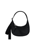 baggu black leather bag