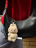 Leather Crescent Bag Black (Medium)