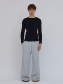 black knitted henley one dna