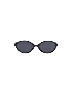 black oval sunglasses thin frame