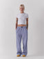 blue and white striped lounge pants ONE DNA