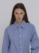 blue and white striped shirt one dna