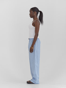 blue striped lounge pants one dna