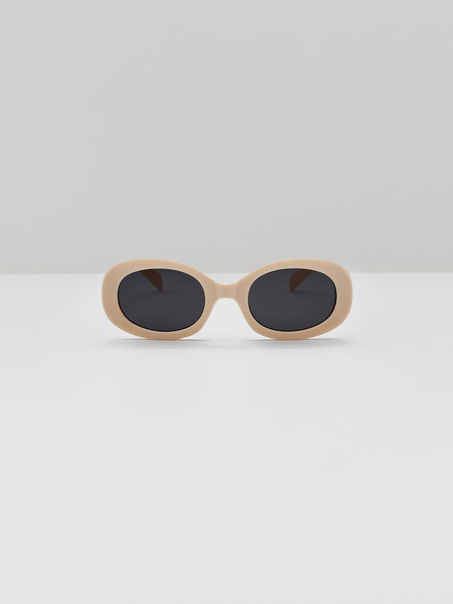 chunky sand oval sunglasses