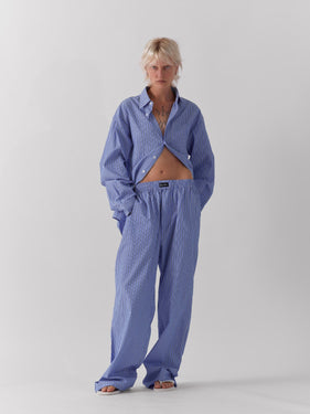 classic shirting pinstripe pajama set ONE DNA