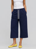 Cut-Off Sweatpant Shorts in Navy
