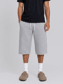 Cut-Off Sweatpant Shorts in Heather Gray