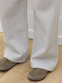 Wide-Leg Sweatpants in Heather Gray