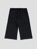 Cut-Off Sweatpant Shorts in Black