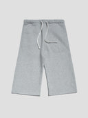 Cut-Off Sweatpant Shorts in Heather Gray