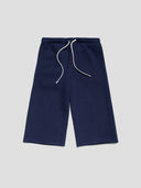 Cut-Off Sweatpant Shorts in Navy
