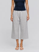 Cut-Off Sweatpant Shorts in Heather Gray