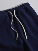 Premium Jersey Fleece Wide-Leg Sweatpants - Open Bottom - Navy