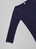 Three-Quarter Sleeve Boatneck Top Navy