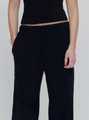 Detail of women's black sweatpants