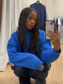 electric blue mock neck one dna 
