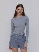 fitted long sleeve top and boxer short