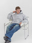 Michigan Script Hoodie Sport Gray