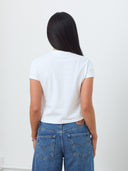 ONE DNA Jane men's white cropped t-shirt, back view