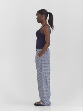 lightweight gingham pants