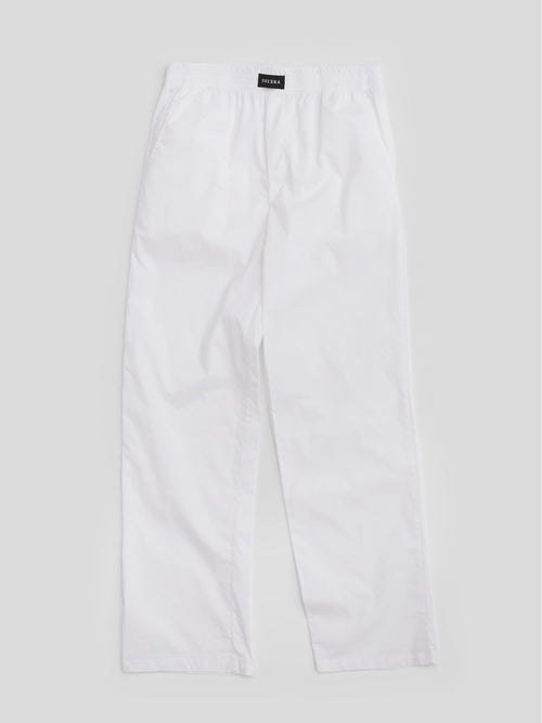 lightweight white pants with pockets