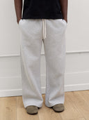 Wide-Leg Sweatpants in Heather Gray