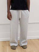Wide-Leg Sweatpants in Heather Gray