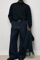 Mock Neck Sweatshirt Black