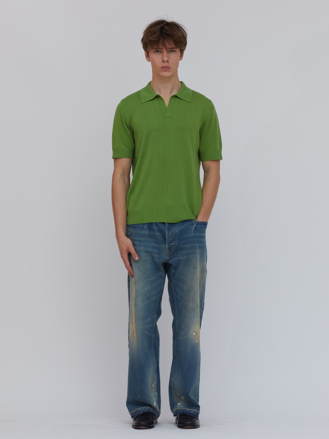 Rodeo Knit Polo Matcha – One DNA