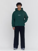 Men's Michigan Script hoodie in green by One Dna brand