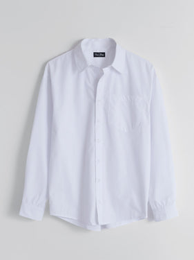 Mens white poplin button down shirt by ONE DNA