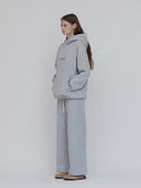 Michigan Script Hoodie Heather Gray