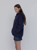 Michigan Script Hoodie Navy