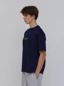 Michigan Script T-Shirt Navy/Yellow
