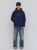 michigan script hoodie navy one dna